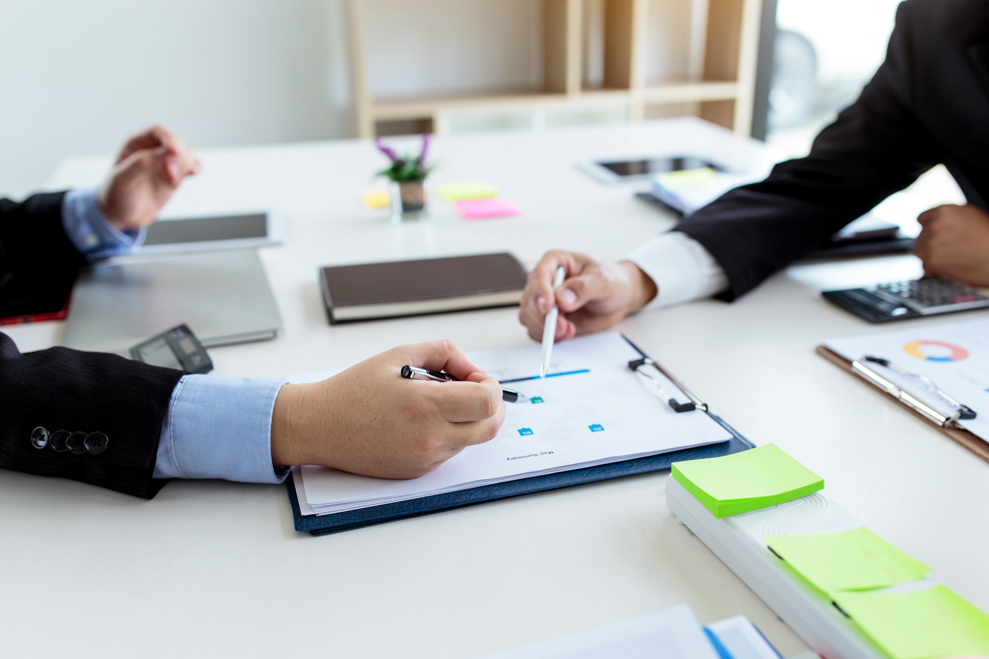 Investors Group. Business people working together in the meeting. Marketing and Investment Concept